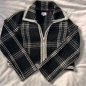 PLM Black and White Tweed Jacket size M
